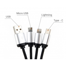 Kabel 3w1 z podświetlanym logo, RXD-368