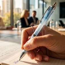 Długopis plastikowy transparentny rPET ALKEN