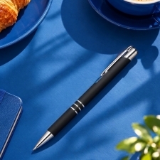 Długopis z aluminium z recyklingu półżelowy soft touch DUNMORE