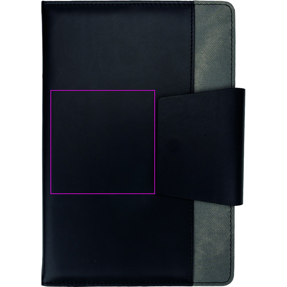 A5 lined notebook made from recycled PU ASUNCION