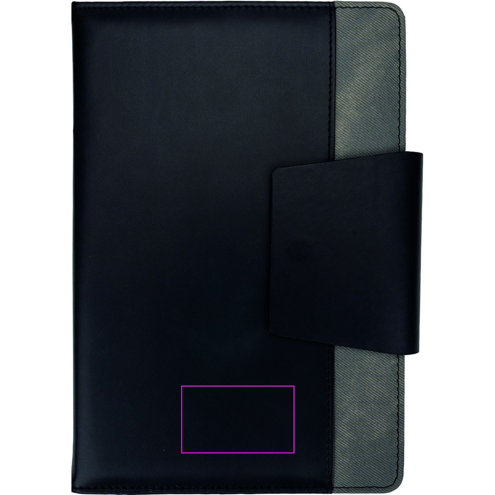 A5 lined notebook made from recycled PU ASUNCION