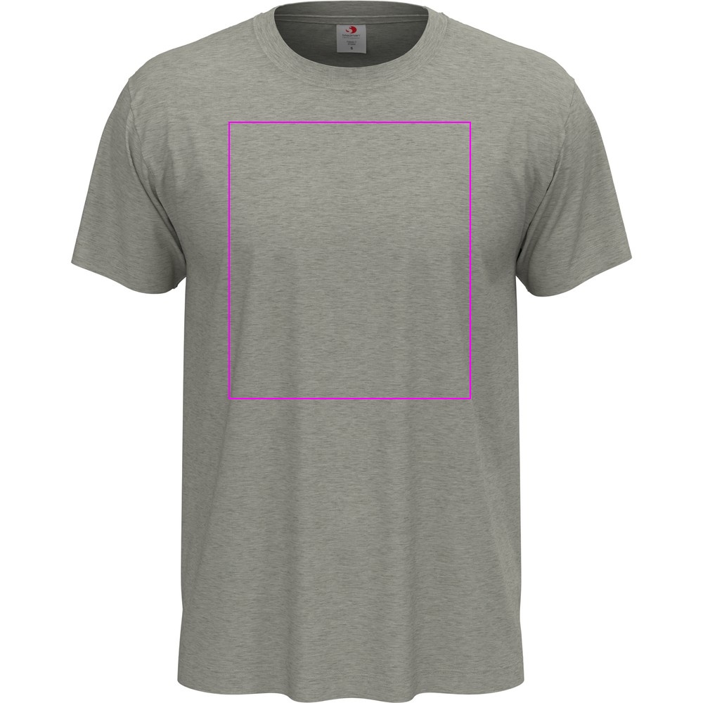 T-shirt unisex 155 g/m2, Classic-T Grey Heather, rozmiar S