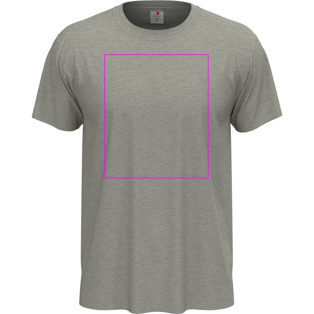 T-shirt unisex 155 g/m2, Classic-T Grey Heather, rozmiar XXL