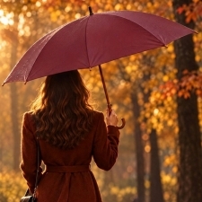 Parasol automatyczny drewniany Ø105 cm NANCY