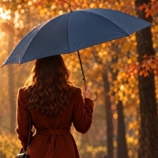 Parasol automatyczny drewniany Ø105 cm NANCY