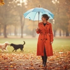 Parasol automatyczny drewniany Ø105 cm NANCY